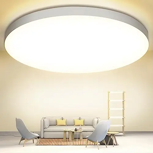 LED Deckenlampe Ø28cm 24W, Wasserfest, Rund, Modern und Dünn, Ideal für Bad, Balkon, Küche und Schlafzimmer