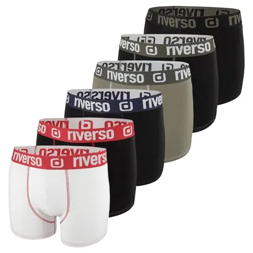 Riverso Boxershorts Herren 6er Set Unterwäsche Größe XXL Farbmix