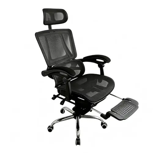 Future Warrior Ergonomischer Bürostuhl mit Lendenwirbelstütze, höhenverstellbar, Dreh- und Netzstuhl