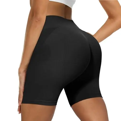 Damen Radlerhose & Shorts für Sport, Yoga & Fitness, High Waist, nahtlos, Sommer, Bauchweg