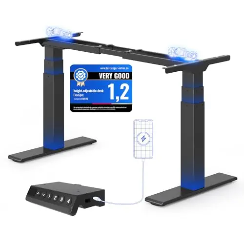 FLEXISPOT Höhenverstellbarer Schreibtisch elektrisch mit 2 Motoren