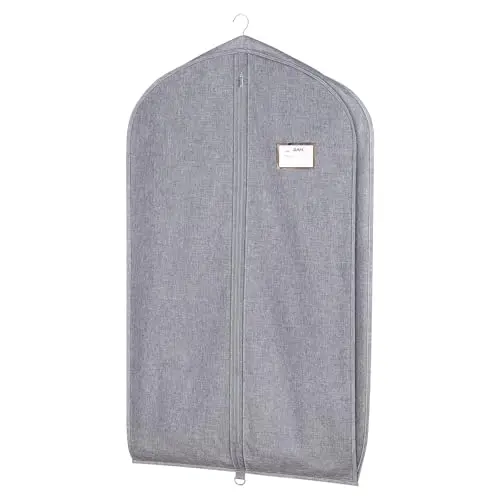 Univivi Premium-Anzugtasche zum Aufhängen, 110 cm Kleidersack mit Reißverschluss für Anzüge, Mäntel und Jacken