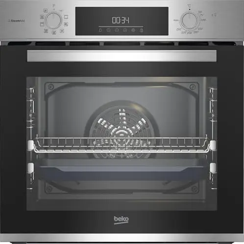 Beko BBIS12301XE Einbau-Backofen 72 Liter, Multifunktionsofen mit 9 Funktionen, Edelstahl