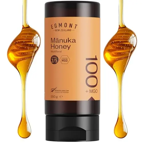 Egmont Honey Manuka Honig 100+ MGO, 350 g in Quetschflasche, reiner Neuseeland Manuka Honig, MGO-zertifiziert