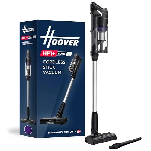 Hoover HF1 Plus Akku Staubsauger kabellos mit XL Staubbehälter & LED-Licht, 45 Min Laufzeit, ideal für Allergiker