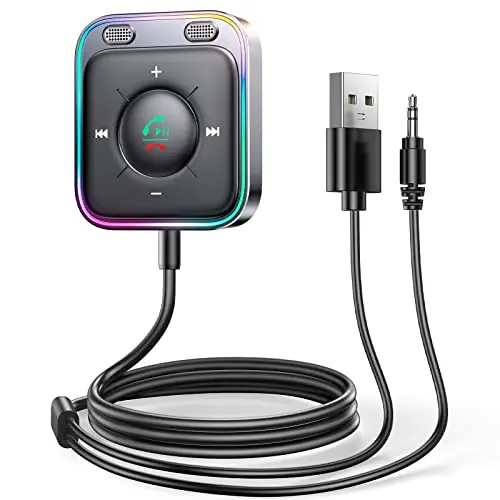 JOYROOM Bluetooth 5.4 Aux Adapter für Auto mit Freisprecheinrichtung - Hi-Fi Stereo Audio, Plug & Play
