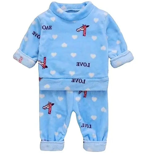 Barrageon Baby Hauskleidung 0-5T Unisex Schlafanzug für Jungen und Mädchen (Blau-120)