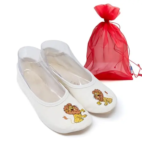 DanzaVinci Kinder Turnschläppchen Bleyer 1547-L mit Chiffonbeutel, Weiß, 34, rutschfest