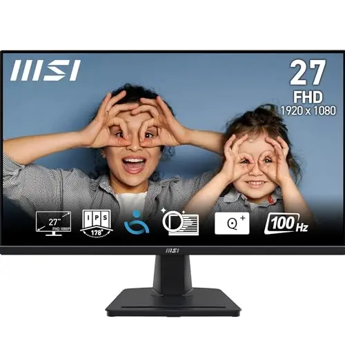 MSI PRO MP275 27 Zoll Full HD Monitor - 100 Hz, neigungsverstellbar, integrierte Lautsprecher