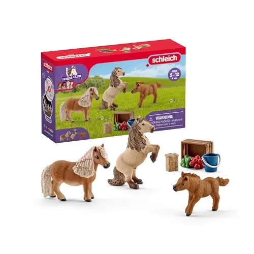 Schleich Horse Club | Mini Shetty Familie 41432 | ab 5 Jahren | 9 Teile