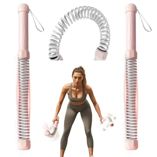 Battle Ropes, Fitness Seil, Tragbares Krafttraining Equipment, 2 Stück, Rosa