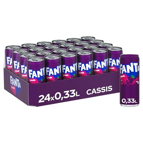 Fanta Cassis - erfrischende Limonade mit schwarzem Johannisbeersaft (24 x 330 ml)