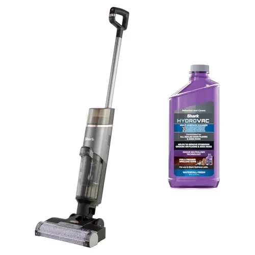 Shark HydroVac Akku Staubsauger mit Wischfunktion, kabellos, für Hartböden & Teppich, Selbstreinigung, 1,5l Reinigungsmittel