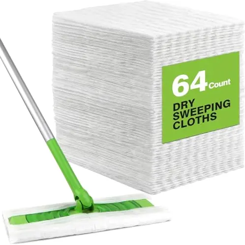 HOMEXCEL Trockenkehrtücher für Swiffer Sweeper – Einweg-Nachfüllungen, 64 Stück