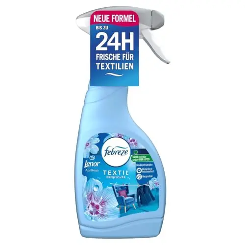 Febreze Textilerfrischerspray 8x500 ml Aprilfrisch – Bekämpft Festsitzende Gerüche und Hinterlässt Frischeduft