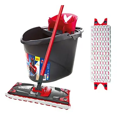 Vileda ULTRAMAX 2in1 Bodenwischer Set mit Bezug, Wischmopp und Eimer für einfache Reinigung