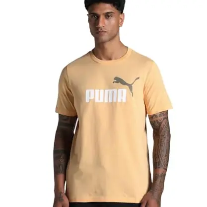 Puma Unisex ESS Color Logo T-Shirt, Alpine Snow
