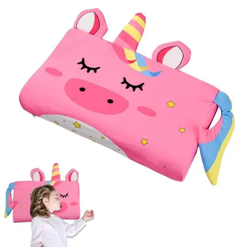 VARKAGE Schlummerkids Kissen Einhorn 46x26cm - Ergonomisches Komfortkissen für Kinder