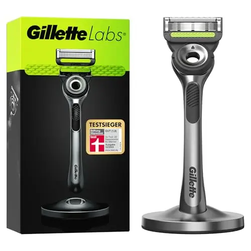 Gillette Labs Nassrasierer Herren mit Reinigungs-Element & 1 Ersatzklinge - TESTSIEGER von Stiftung Warentest