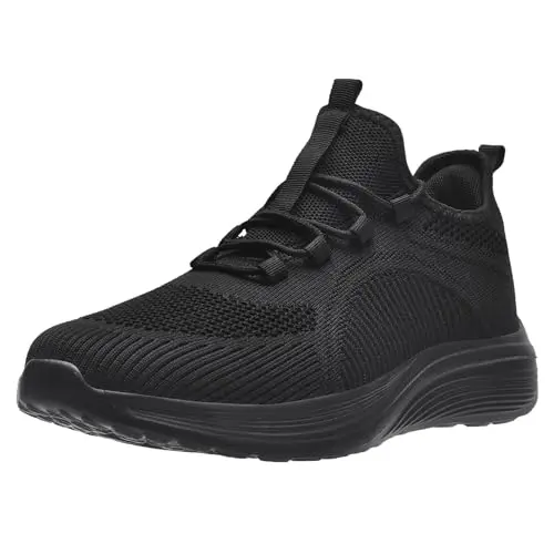 ELAPHURUS Unisex Atmungsaktive Straßenlaufschuhe - Fitness Sportschuhe in Schwarz, Größe 38 EU