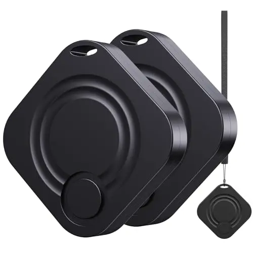 Smart Tag - 2er Pack Bluetooth-Schlüsselfinder, Praktischer Gegenstandssucher für Geldbörse und Gepäck, Schwarz