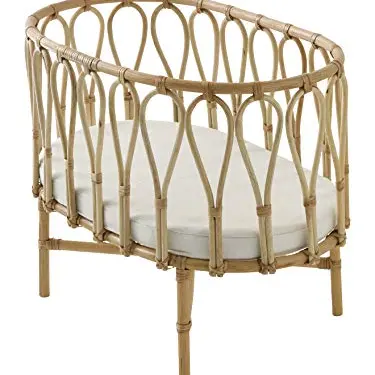 VERTBAUDET Puppenbett aus Rattan, beige