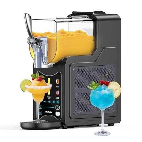 Richday Slush Eis Maschine mit LED Display - 2L für Milchshakes, Frappés, Margaritas & kalte Getränke