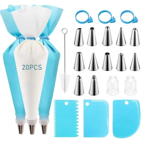 CVOZO Spritzbeutel Set für Torten - Wiederverwendbare Silikon Backzubehör für perfekte Dekoration
