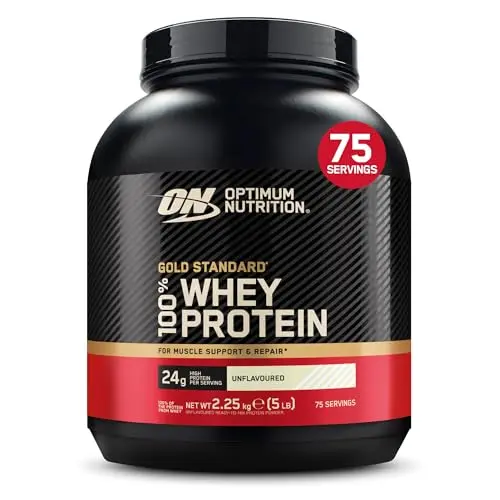 Optimum Nutrition Gold Standard Whey Proteinpulver, Geschmacksneutral, 2,25 kg