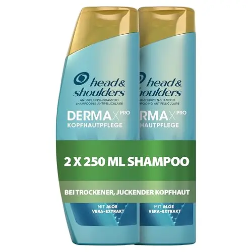 head & shoulders DERMAXPRO Beruhigendes Anti-Schuppen Shampoo, 2x250 ml