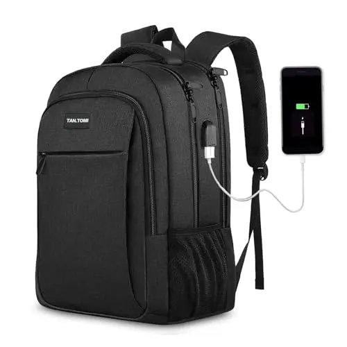 MoFut Herren Rucksack 15,6 Zoll - Verstellbare Schnalle, Gepäckgurt & Mehrere Taschen