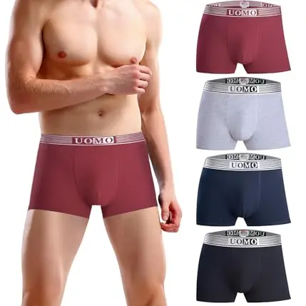 Trendy Boy Herren Boxershorts aus Baumwolle, 4er-Pack, XL