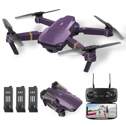 Drohne mit Kamera für Anfänger - RC Quadcopter mit Altitude Hold und 3D Flip - Geschenke für Kinder (Lila)