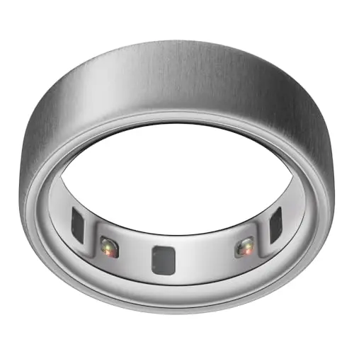 Oura Ring 4 - Gebürstetes Silber - Größe 9 - Smart Ring mit Schlaftracking und Fitnessfunktion