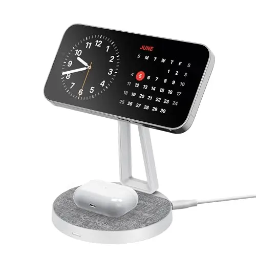 XLayer MagFix Pro 2-in-1 Ladestation für Apple Wireless Charger - Kompatibel mit iPhone 16/15/14/13/12/11 Pro Max und AirPods
