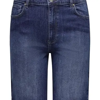 ONLY CARMAKOMA Damen Denim Shorts Carsonny Hw Wide DNM, Dark Blue, Größe 50
