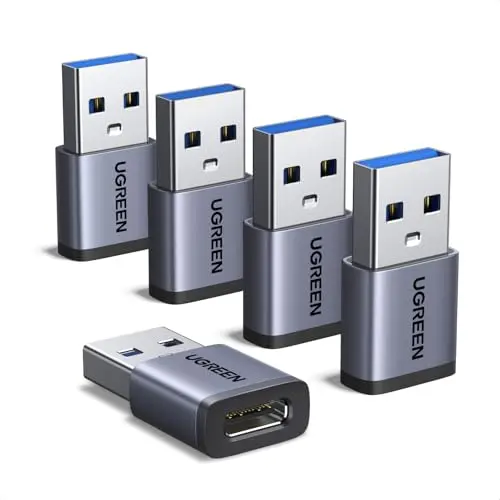 UGREEN USB C Adapter (5 Stück) - 10Gbps USB C Buchse zu A Stecker, kompatibel mit iPhone 17/16/15, iPad, Galaxy S/Note und Laptops