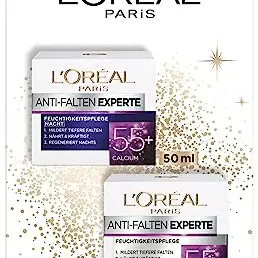 L'Oréal Paris Feuchtigkeitspflegeset, Anti-Aging Tages- & Nachtcreme, 2 x 50 ml