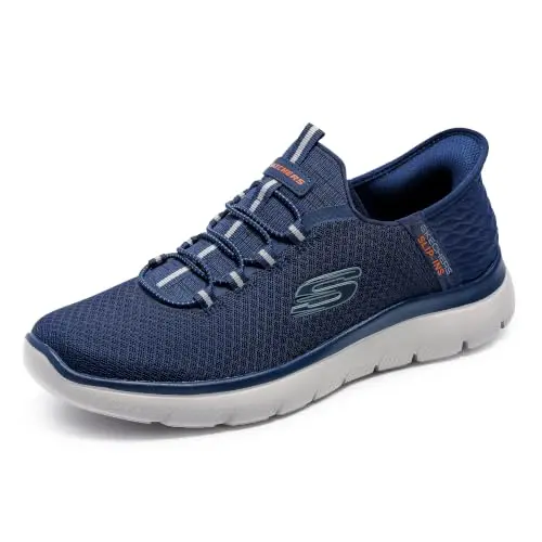 Skechers Herren Summits High Range Slip-In-Turnschuhe, Navy, Größe 43