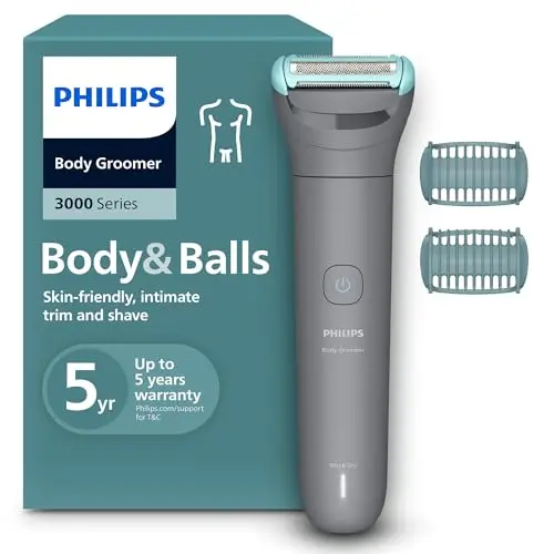 Philips Bodygroom 3000 Herrentrimmer – skin-friendly, 100% waterproof, 80 Min. Laufzeit