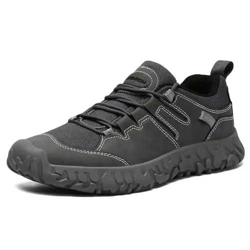 ASHION Herren Sneakers - Atmungsaktive Laufschuhe in Grau, Größe 40 EU