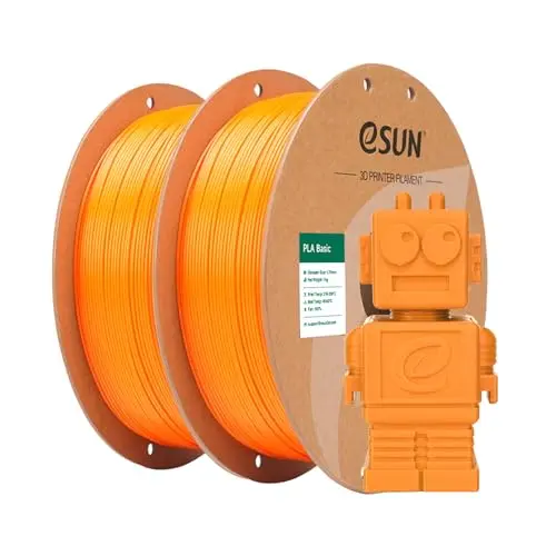 eSUN PLA Filament 1.75mm, Orange, 1KG pro Spule, 2 Spulen