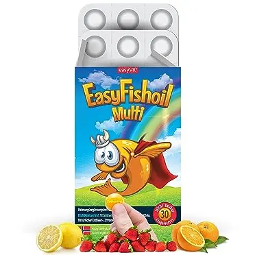 Omega 3 Kinder Jelly – Fischöl Kapseln mit DHA & EPA – zuckerfrei und leicht zu kauen – 30 Tage