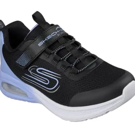 Skechers Microspec Max Advance Fly 3.0 Sneaker für Mädchen, Schwarz mit Lavendelbesatz