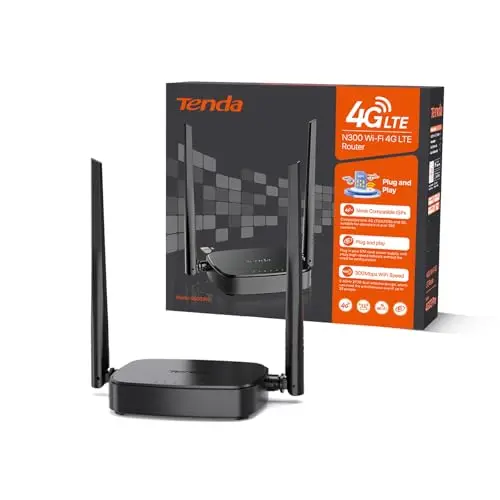 Tenda 4G03 Pro Mobiler WLAN Router, 4G bis 150 Mbit/s, bis zu 32 Geräte, Plug and Play, Gastmodus