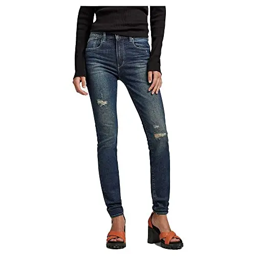 G Star RAW Damen Lhana Skinny Jeans, Blau, 27W / 30L