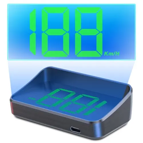 WODHMIEY HUD Head-Up-Display – GPS Tacho mit automatischer Helligkeit, universell für Fahrzeuge