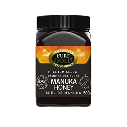 Pure Gold Manuka-Honig 525+ 500 g, MBO-zertifiziert, Honig aus Neuseeland