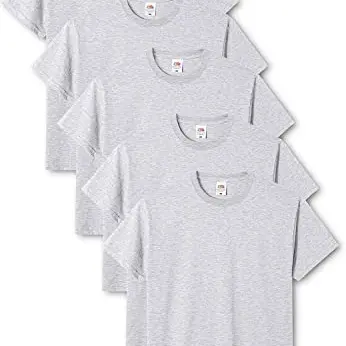 Fruit of the Loom Herren T-Shirt, 5er Pack, Größe M, grau meliert
