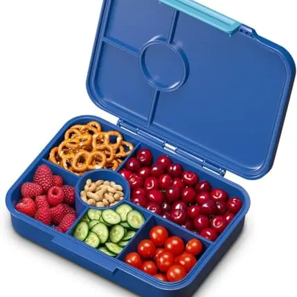 schmatzfatz Bento-Box für Kinder - Auslaufsicher, Modular, Spülmaschinenfest, Navy Space, 20,8 x 4,5 x 15 cm